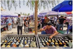 Jade bazaar in Hotan